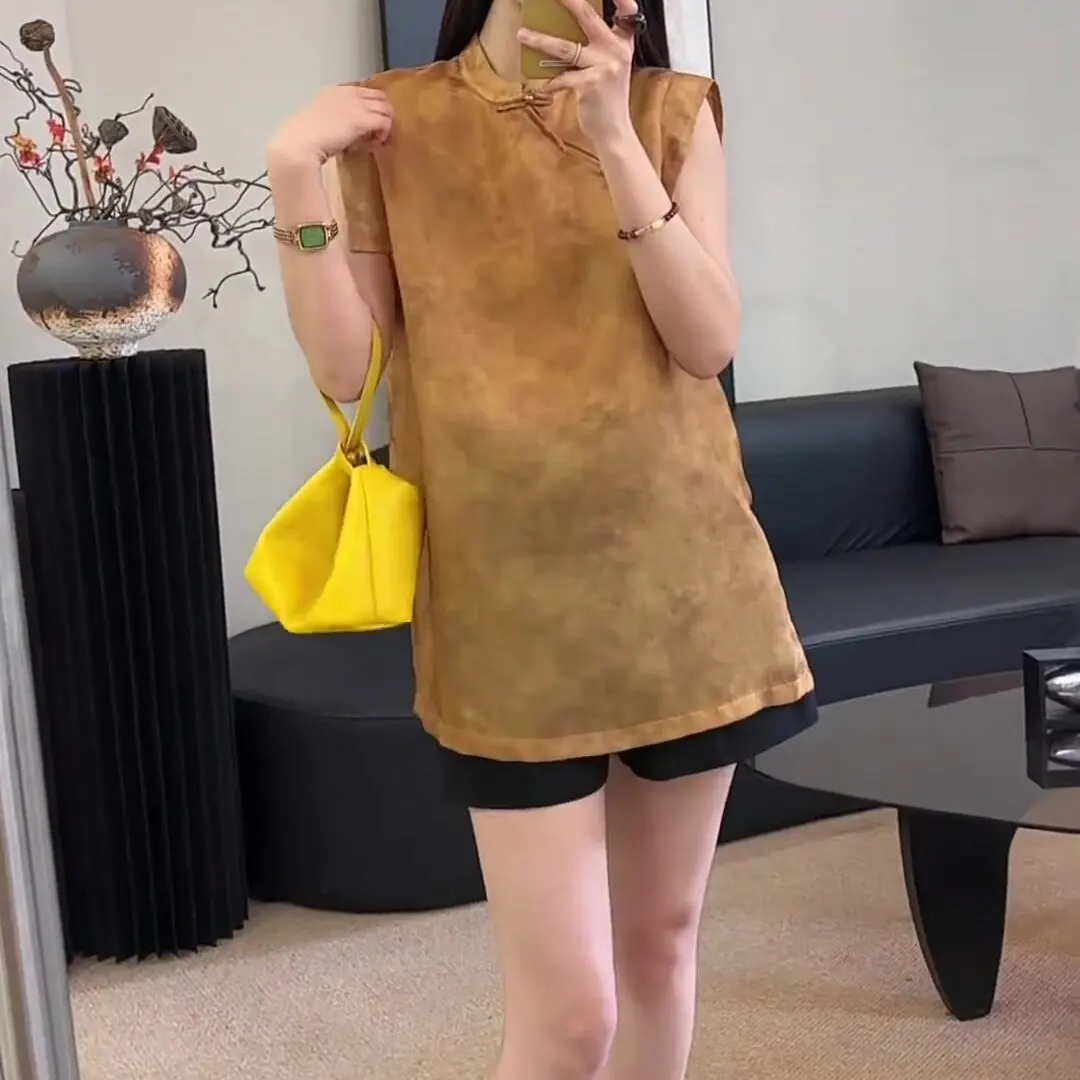 

Модный круглый жилет Ne Svel, женский высококачественный сенсорный жилет, лето 2024, универсальный топ, удобный свободный крой с высокой талией...