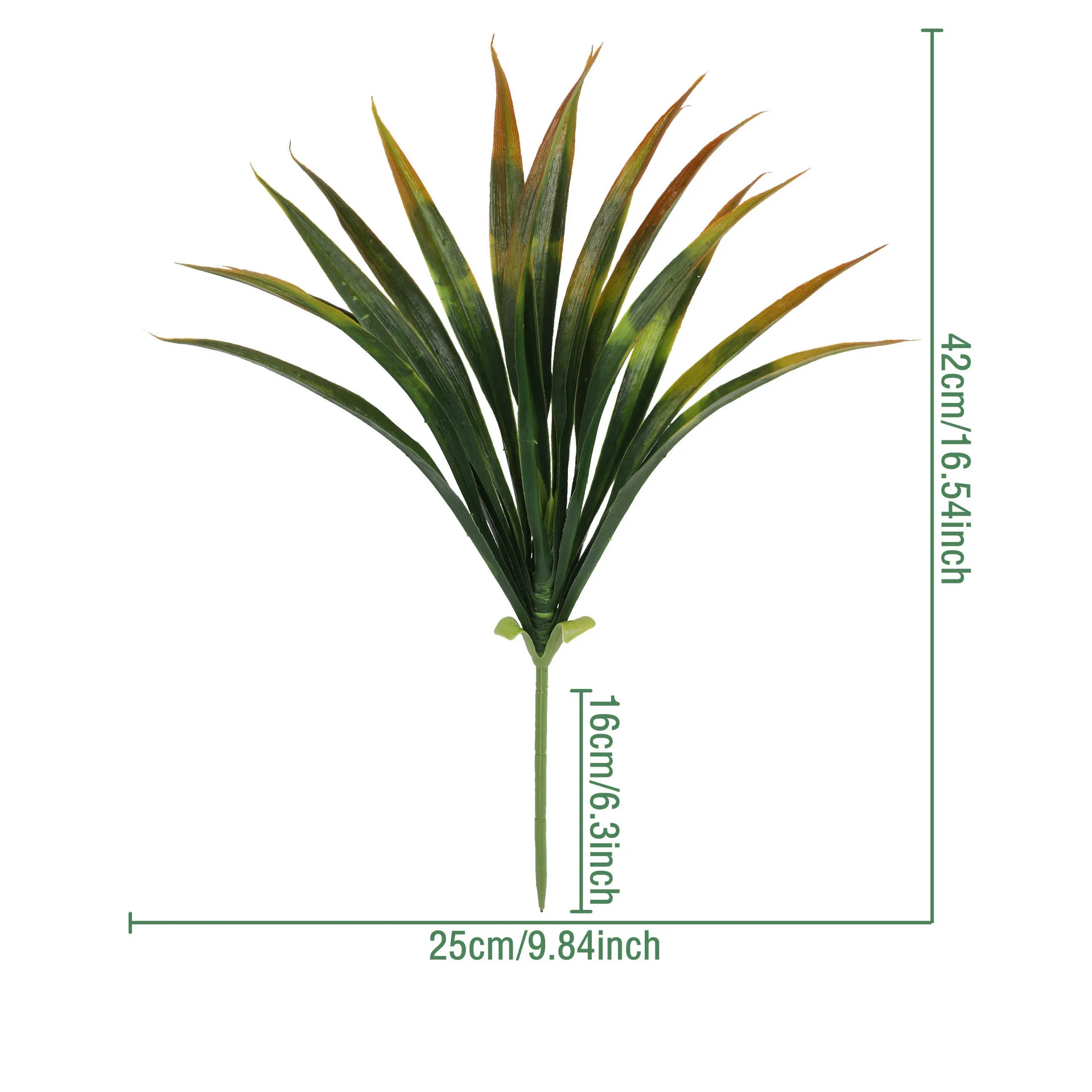 3 Stück künstliches Gladiolusgras-Bündel – künstlicher Grünstrauß, lebensechte Kunstpflanzen für Heimdekoration, Büro, Hochzeits-Mittelstück – Detail 2