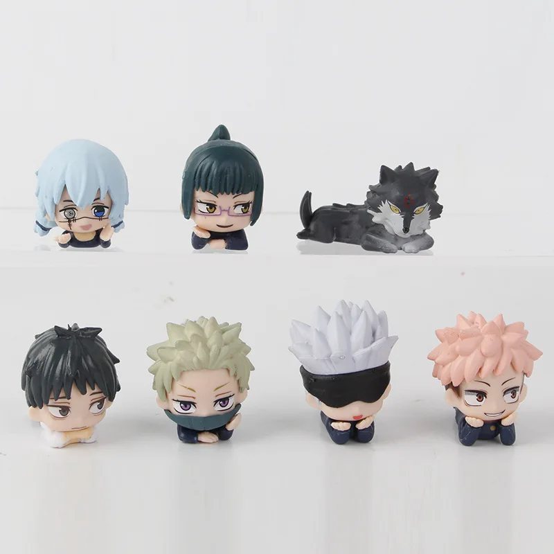 1Pcs Random Style Anime Jujutsu Kaisen Itadori Yuji Gojo Satoru Q Version kawaii Mini Action Figure PVC Model Statue Toys gifts