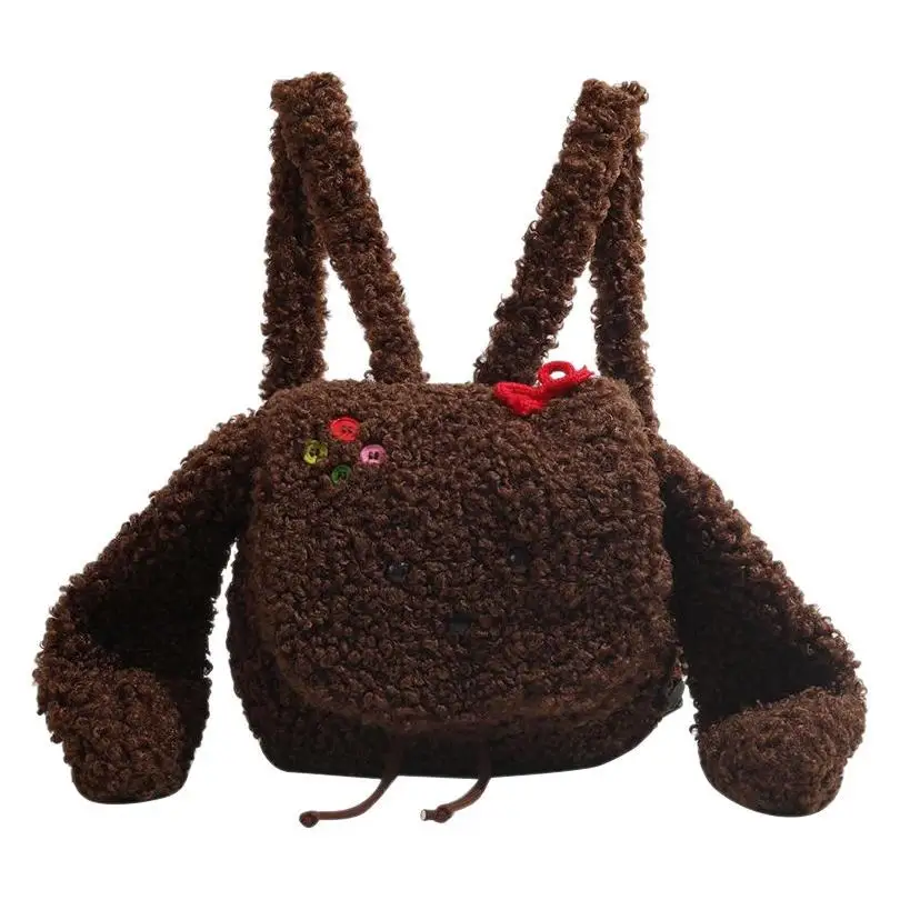 حقائب الظهر النسائية الكورية الإبداعية الكرتون لطيف أفخم جرو آذان ثلاثية الأبعاد Kawaii مضحك على ظهره عالية الجودة الفاخرة العلامة التجارية الحقائب المدرسية #6