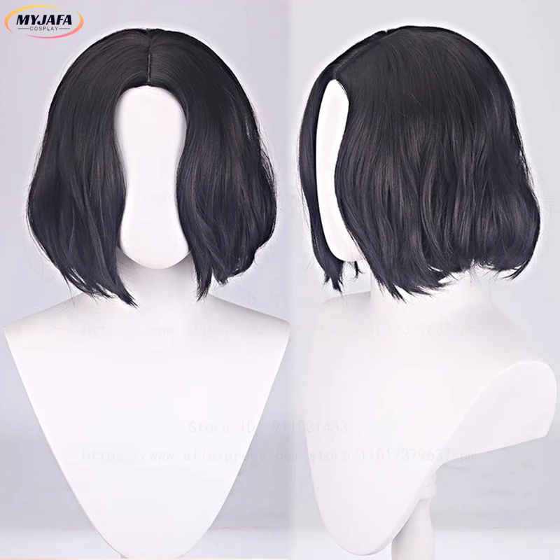 High Quality Professor Severus Snape Cosplay Wig Short Black Curly Heat Resistant Synthetic Hair Movie Anime Wigs + Wig Cap