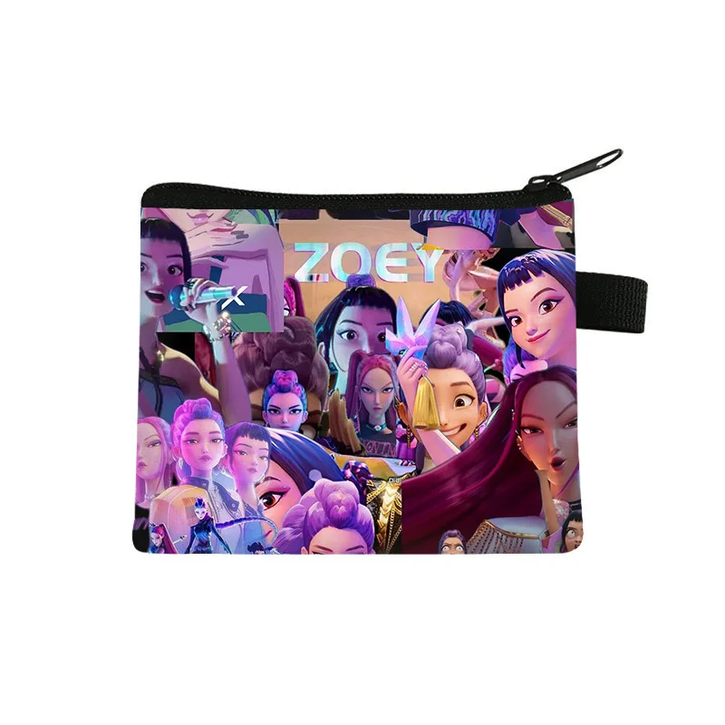 KPop Devil Hunter 2025 Carteira infantil Anime Cartoon Bolsa de dinheiro fofa para meninos e meninas Bolsa de armazenamento presente de aniversário