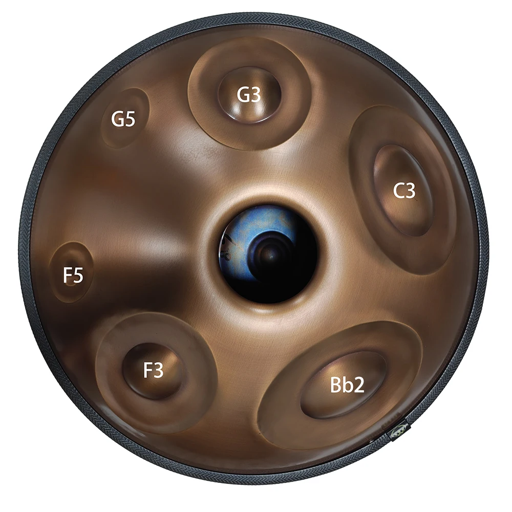 18 Notes Handpan Drum，in D Minor Kurd，440HZ 432HZ 22 inches，Percussion Instrument Yoga Meditation Music Drum Gift - view 2