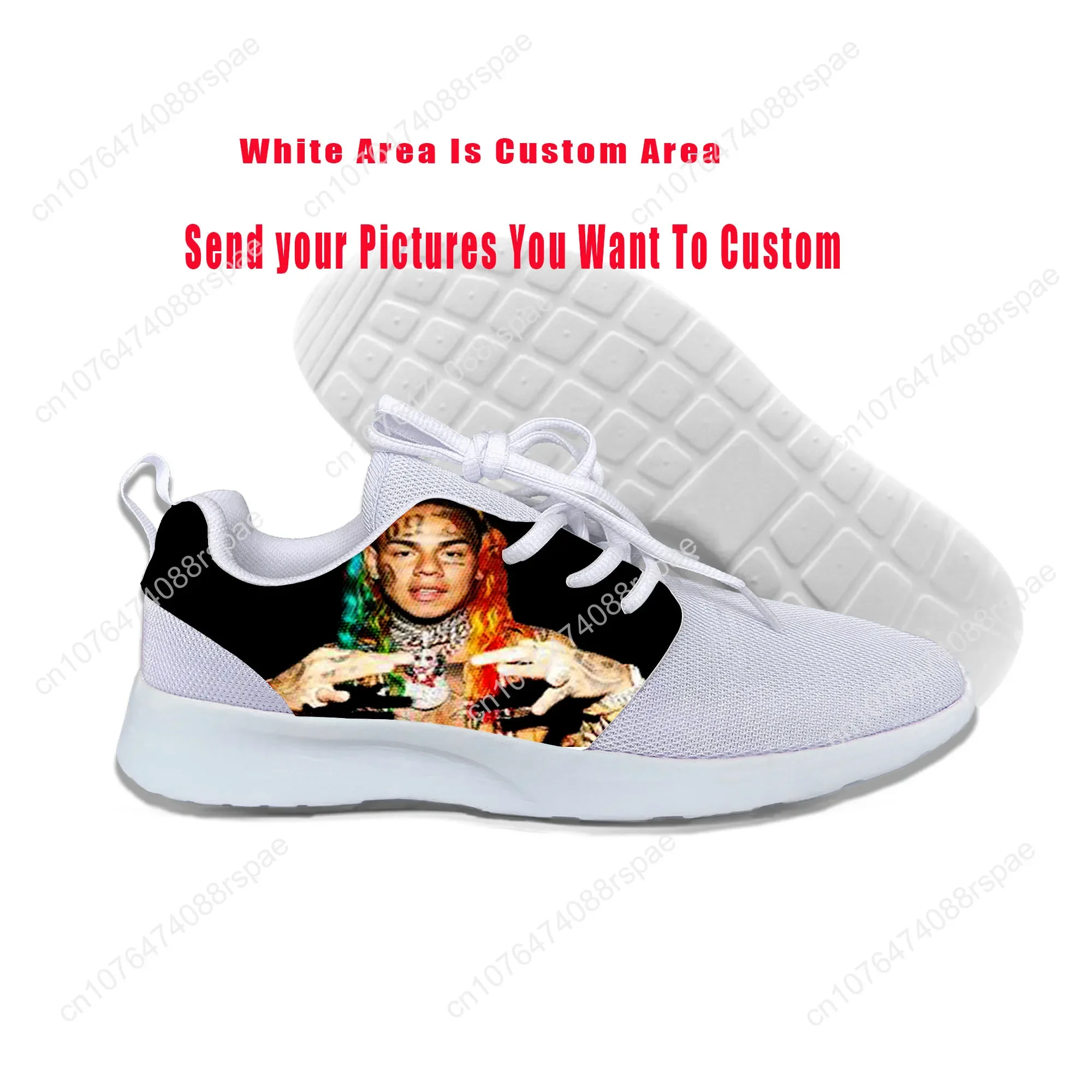 Sapatos casuais Harajuku esportivos para homens e mulheres, tênis de malha legal, hip hop, música rap, rock, bonito, verão, 6ix9ine, 69