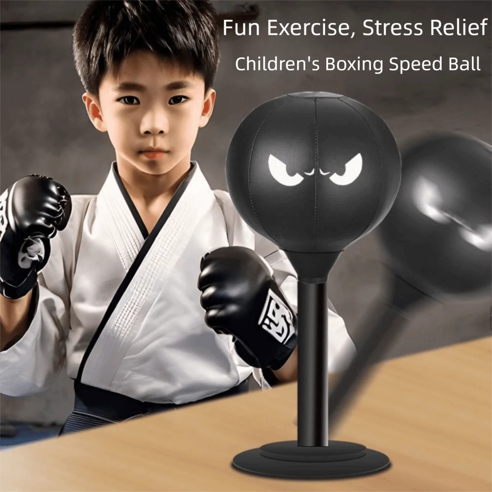 

With Suction Cup Desktop Punching Bag Inflatable Desk Mountable Boxing Training Bag Promote Development Physical Exercise
