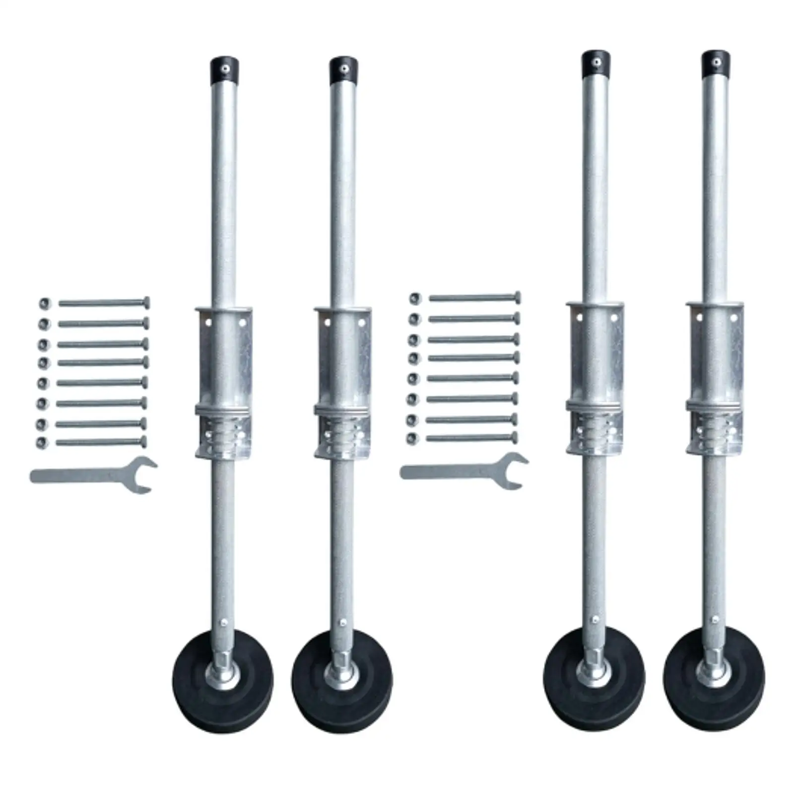 2x Ladder Levelers with Rubber Feet Ground Level Steel Adjustable Extension Ladder Stabilizer Legs Step Ladders Garage