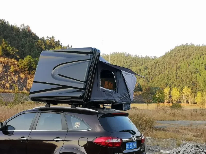 

u 4-5 Person Outdoor Foldable 4X4 Camping Car Roof Tent Rooftop Tent Clamshell hard shell roof top tent for Truck SUV