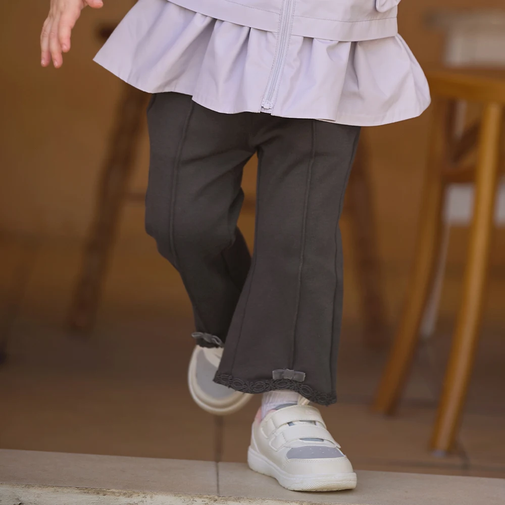 Dave Bella Kids’ Pants And Trousers Children’s Clothes For Girl Aged 4 to 7 Soft Autumn Spring Bell-bottom Fashionable DB3262987