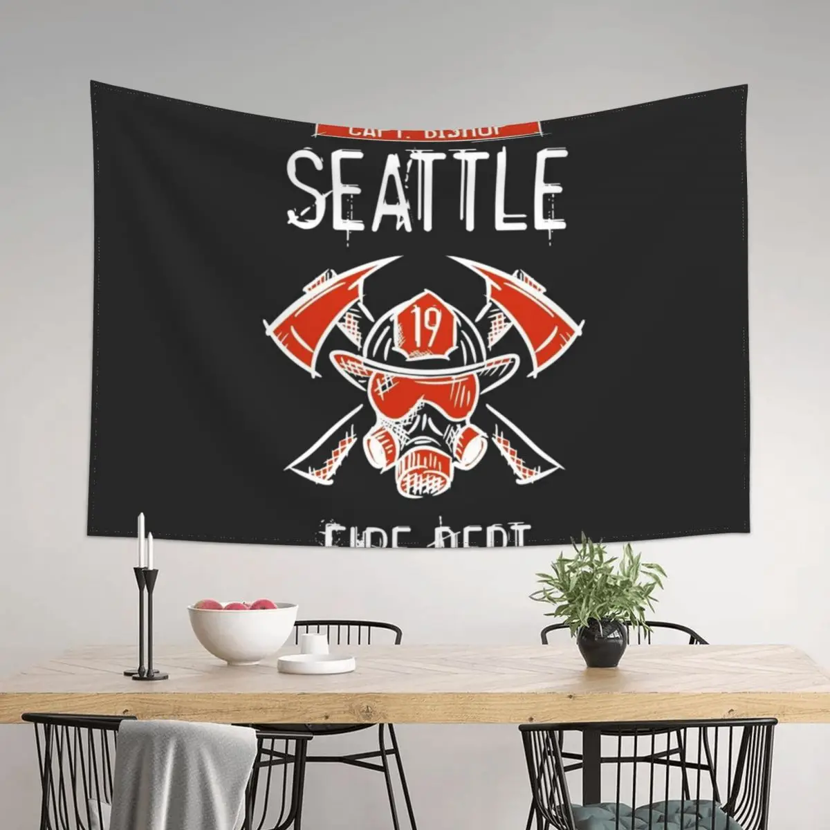 Станция 19 Капитан CAPT. Майя Бишоп. Сиэтл Пожарные, пожарная служба. Гобелен Декор спальни Эстетический гобелен