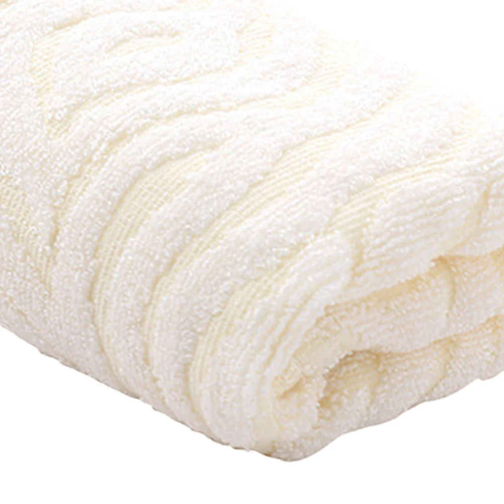 

Bamboo Fiber Bath Towel Light Beige 74x34x1cm Super Absorbent Soft Non Slip Easy Wash Machine Hand Towel Striped