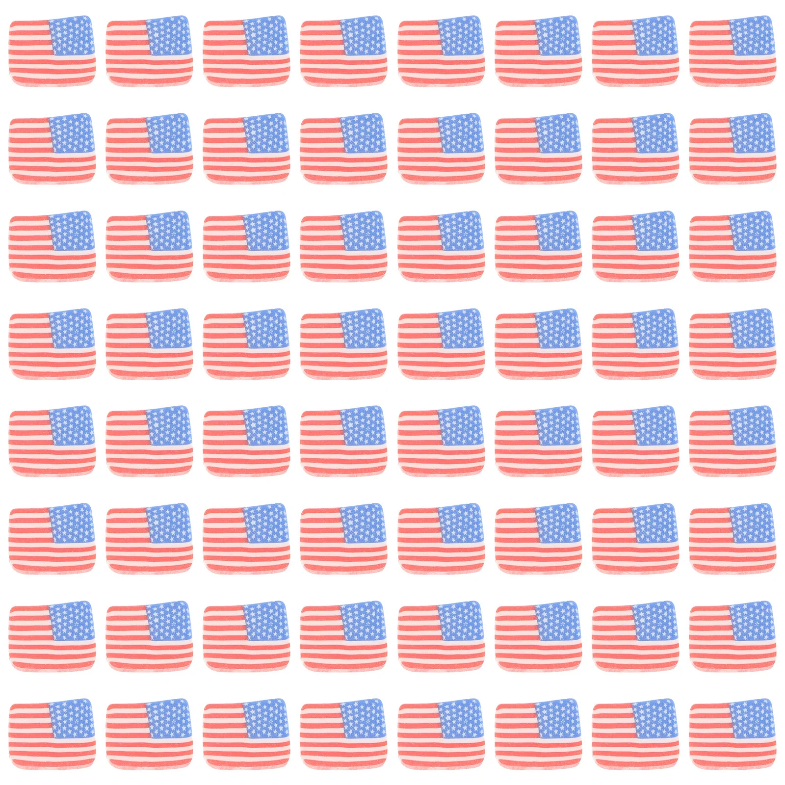 100 Pcs Polymer Pottery Square Flag Punched and Sliced ​​loose Beads DIY Bracelet Necklace Accessories Pieces Spacer