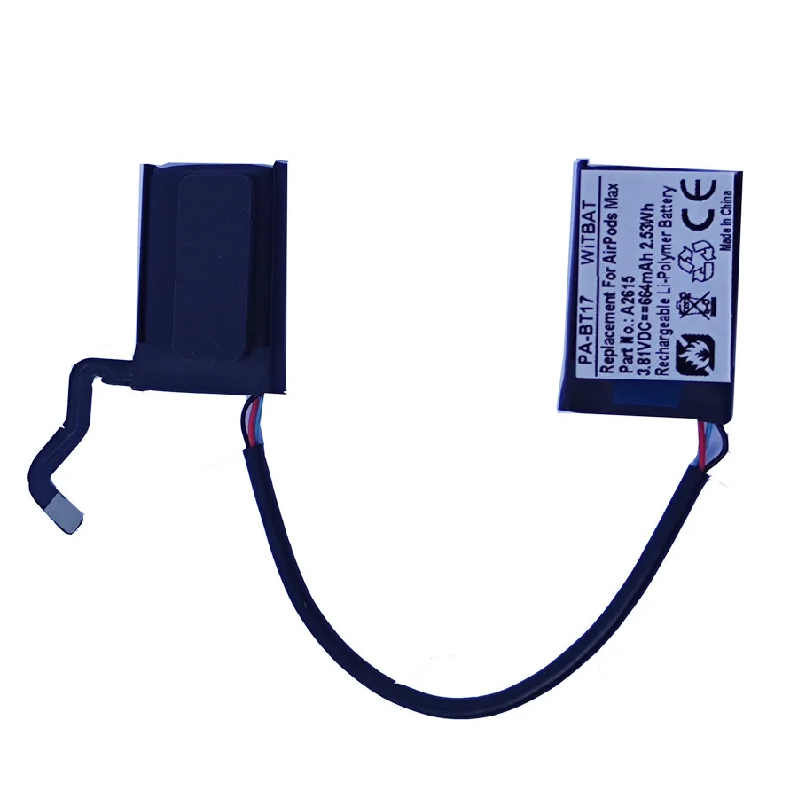 664mAh 3.81V rechargeable li-polymer battery for AirPods Max headphone A2165