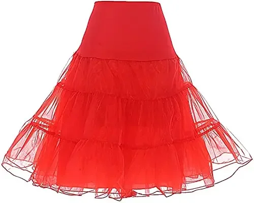 Sensual Looking Fancy Clingy Women's Vintage Rockabilly Petticoat Skirt Tutu 1950s Underskirt