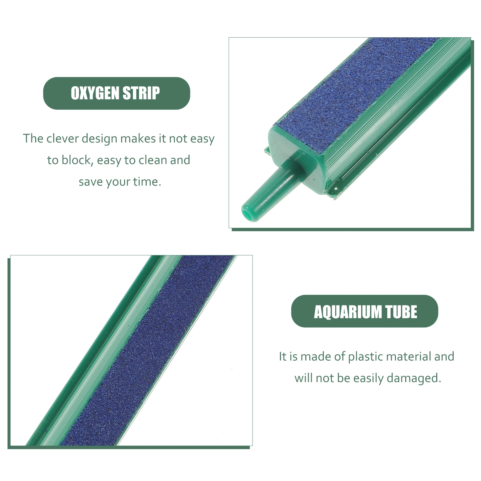 

1pc Bubble Curtain Strips Aquarium Aerator Air Diffuser Fish Tank Pump Durable Easy Clean Even Bubbles Oxygen Supply Multiple