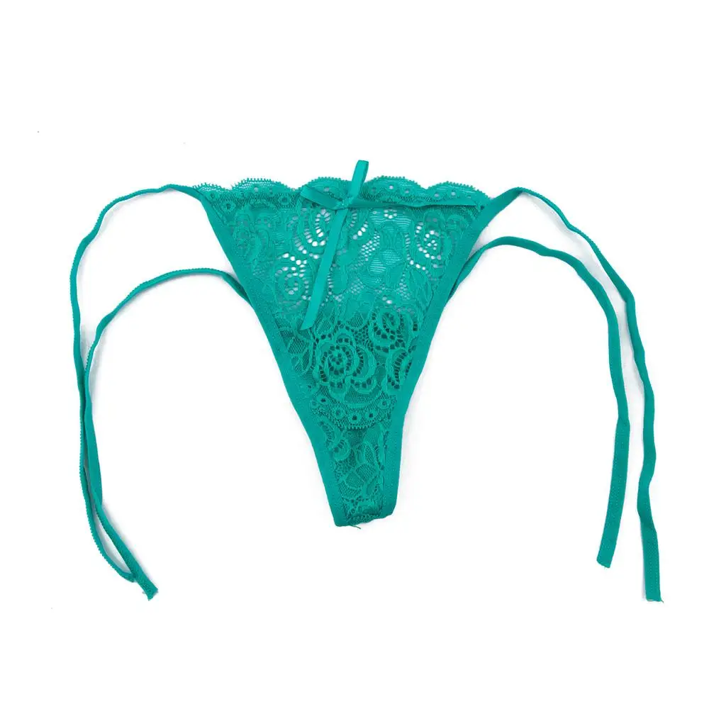 Cuecas femininas g-string cintura baixa renda floral lingerie calcinha transparente