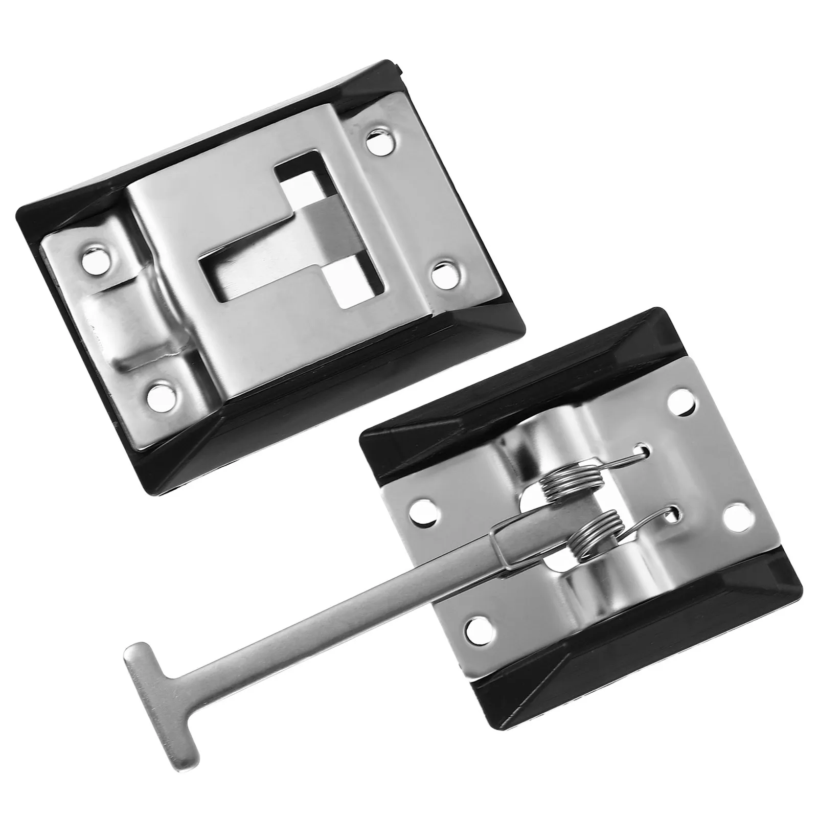 

Metal T-Style Entry Door Catch Holder Stainless Steel Heavy-Duty Design Trailer Door Latch Van Retainer