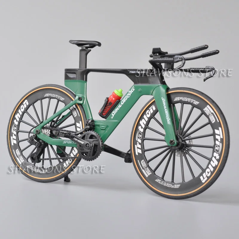 1:8 Scale Diecast Metal Bicycle Model Toys Trialthlon T.T Time Trial Racing Bike Miniature Replica
