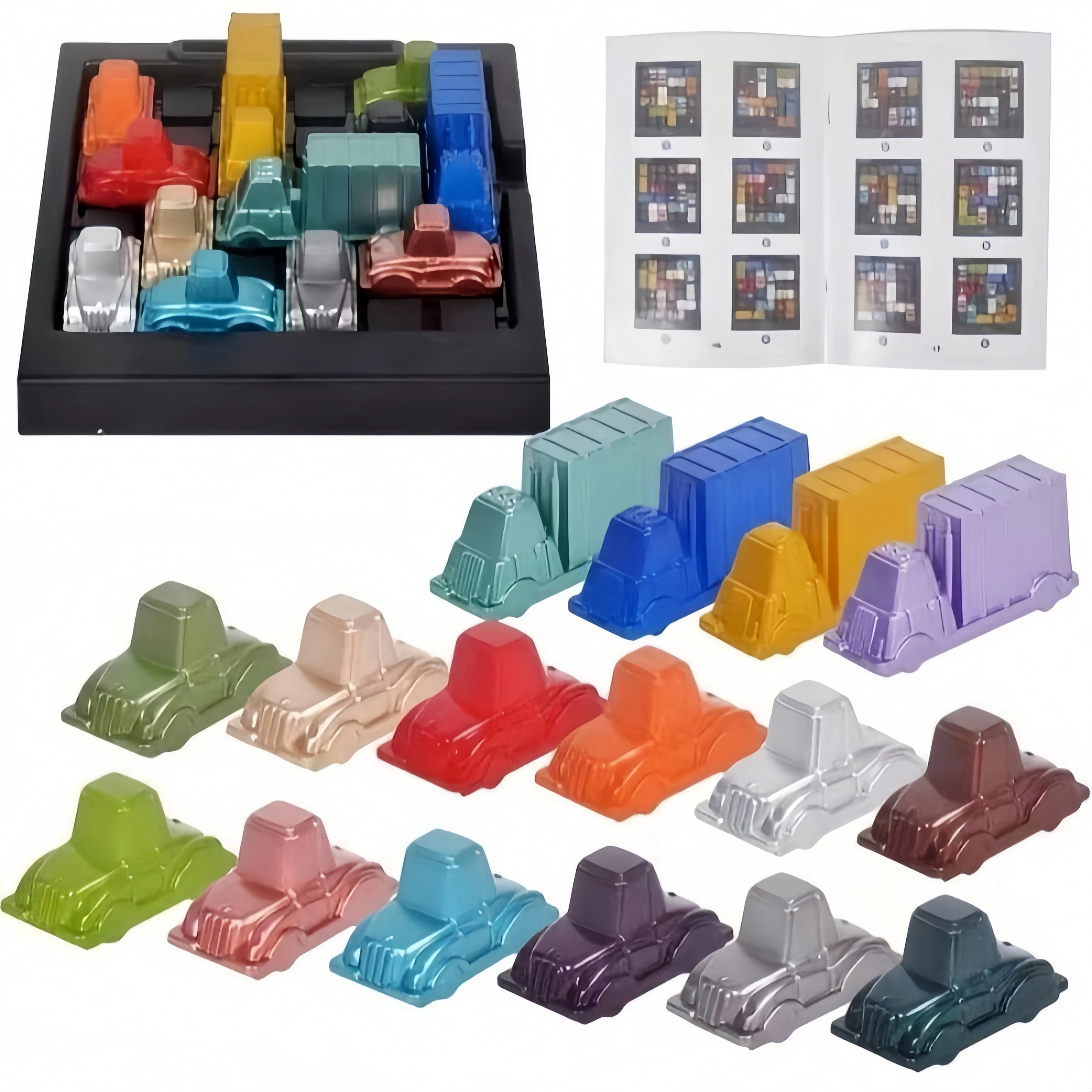 Puzzle pour enfants, jeu d'heure de course, voiture de course, raisonnement sur route Huarong, jouet de bureau, jeu de dégagement de pensée logique