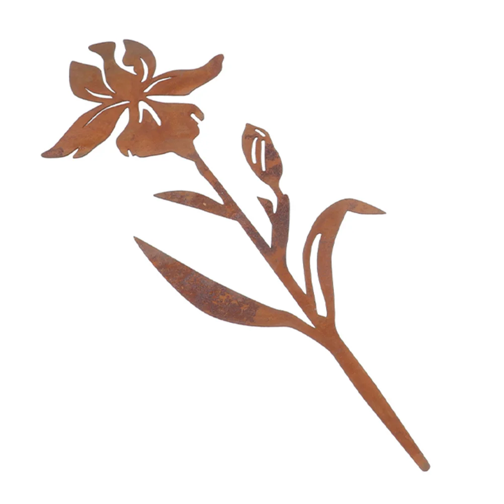 

Metal Garden Stakes Vintage Romantic Flower Design Outdoor Decorative Small Flower Stakes Garden Yard Decor Lawn Ornaments