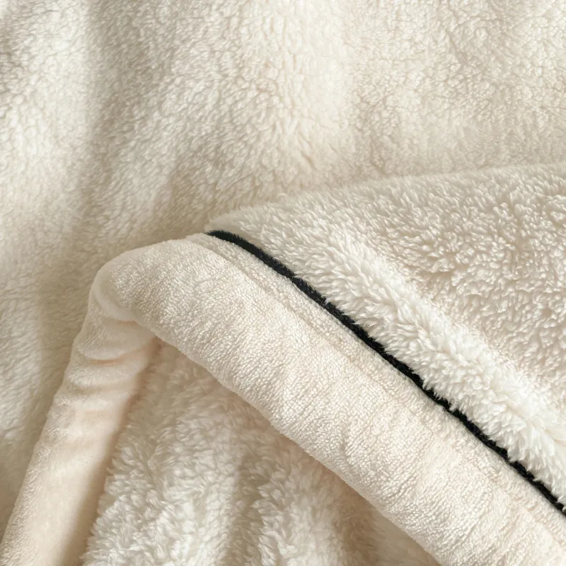 جديد الصف أ نصف الوجهين المخملية الخريف الشتاء الدفء البطانيات للسرير لينة رقيق الدفء أريكة بطانية شال القيلولة البطانيات