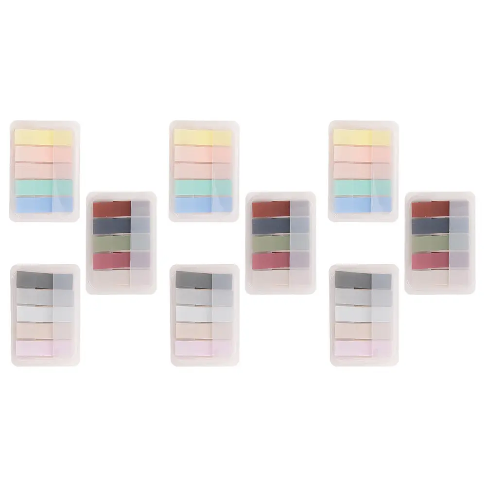 

9Sets Sticky Tabs Colored Index Tabs Tearable Classification Stickers for Home Office Study Books Files Marking Notes
