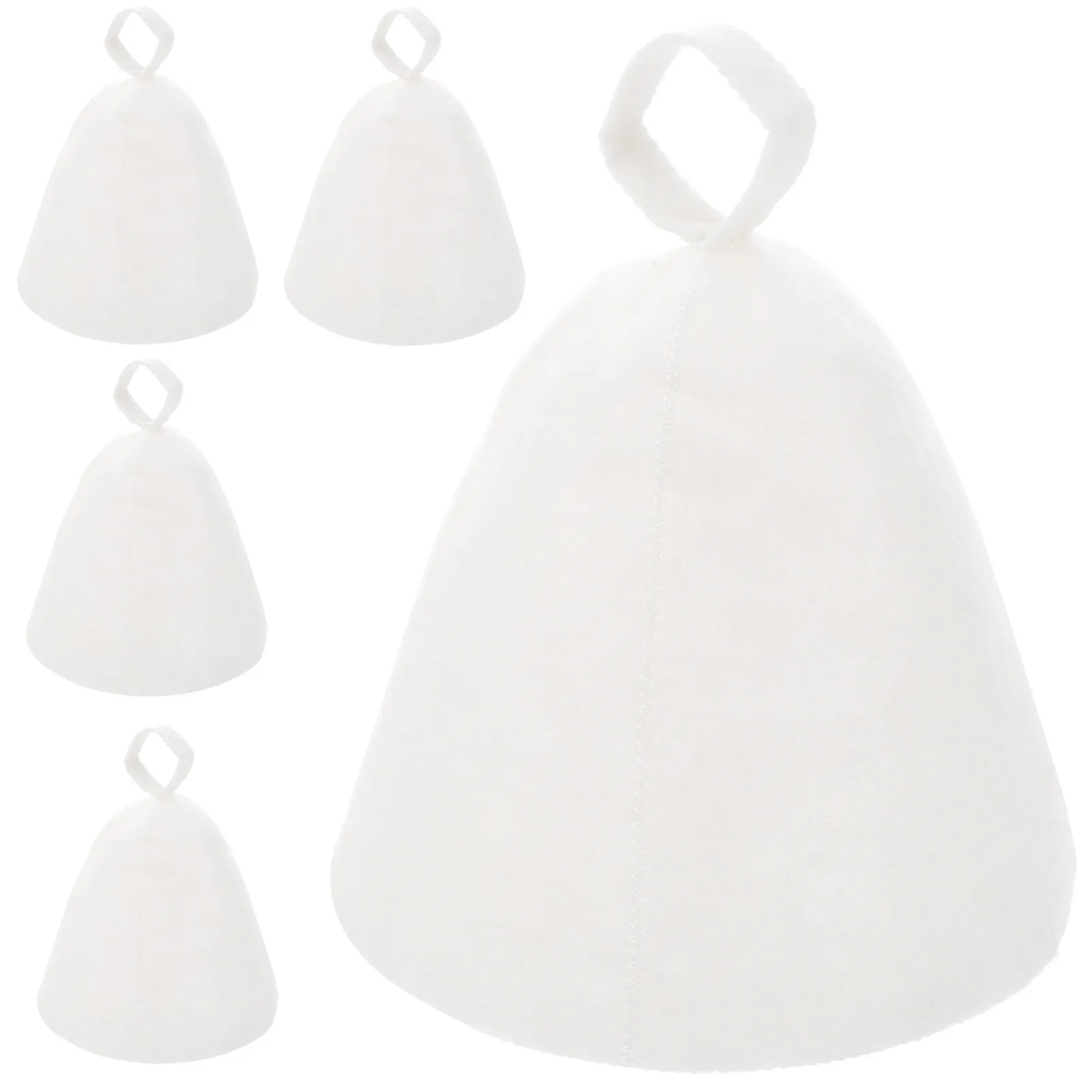Wool Sauna Hats 5 Pack Large Breathable Heat Insulating Reusable Shower Caps for Women