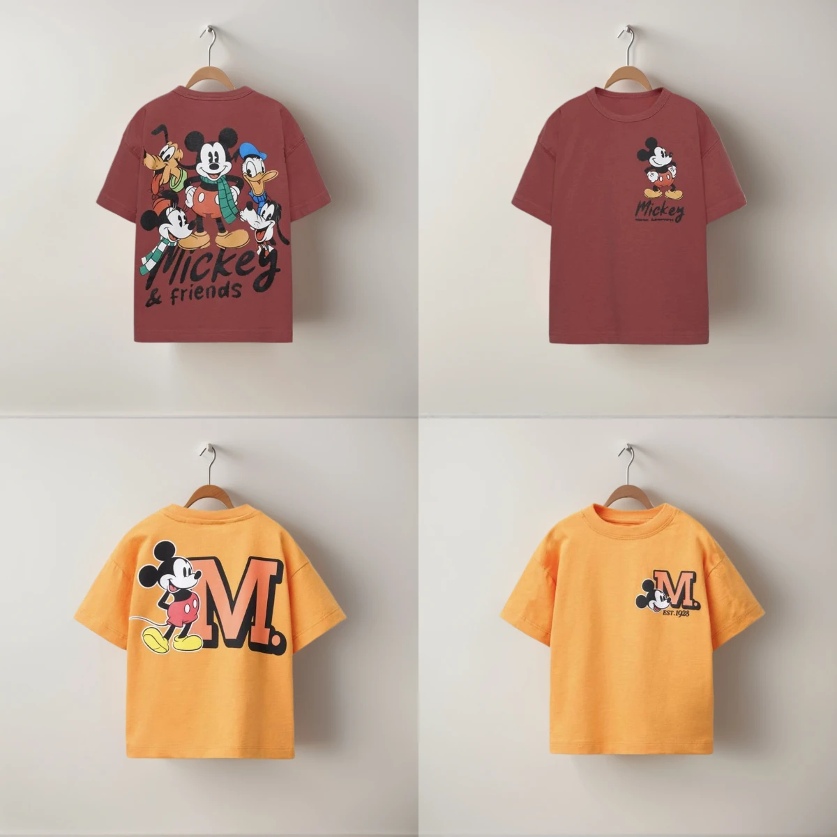 

Детская футболка с принтом Микки, летняя новая дизайнерская хлопковая одежда для мальчиков, модные повседневные спортивные топы с круглым вырезом, повседневные футболки с героями мультфильмов для малышей
