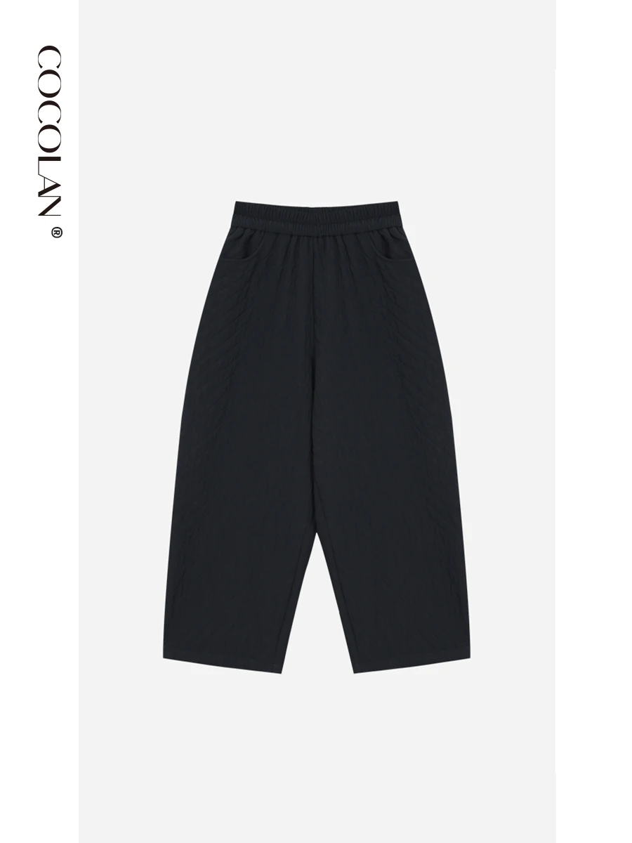 

Thiened Fce Women's Casual Pants High Waist Straight Leg Pants Winter Collection Ladies Faion Polyester Nylon Blend