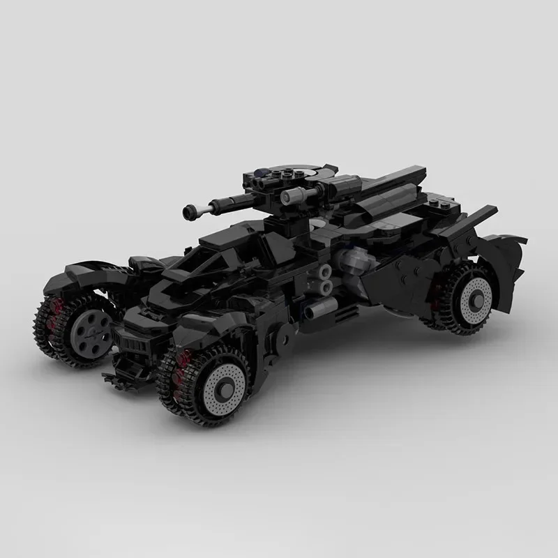 666 Stuks Moc Arkham Knight Batmobile Snelheid Kampioenen Sportwagens Bouwstenen Snelheid Voertuig Model Puzzel Speelgoed Voor Kinderen Volwassen Cadeau