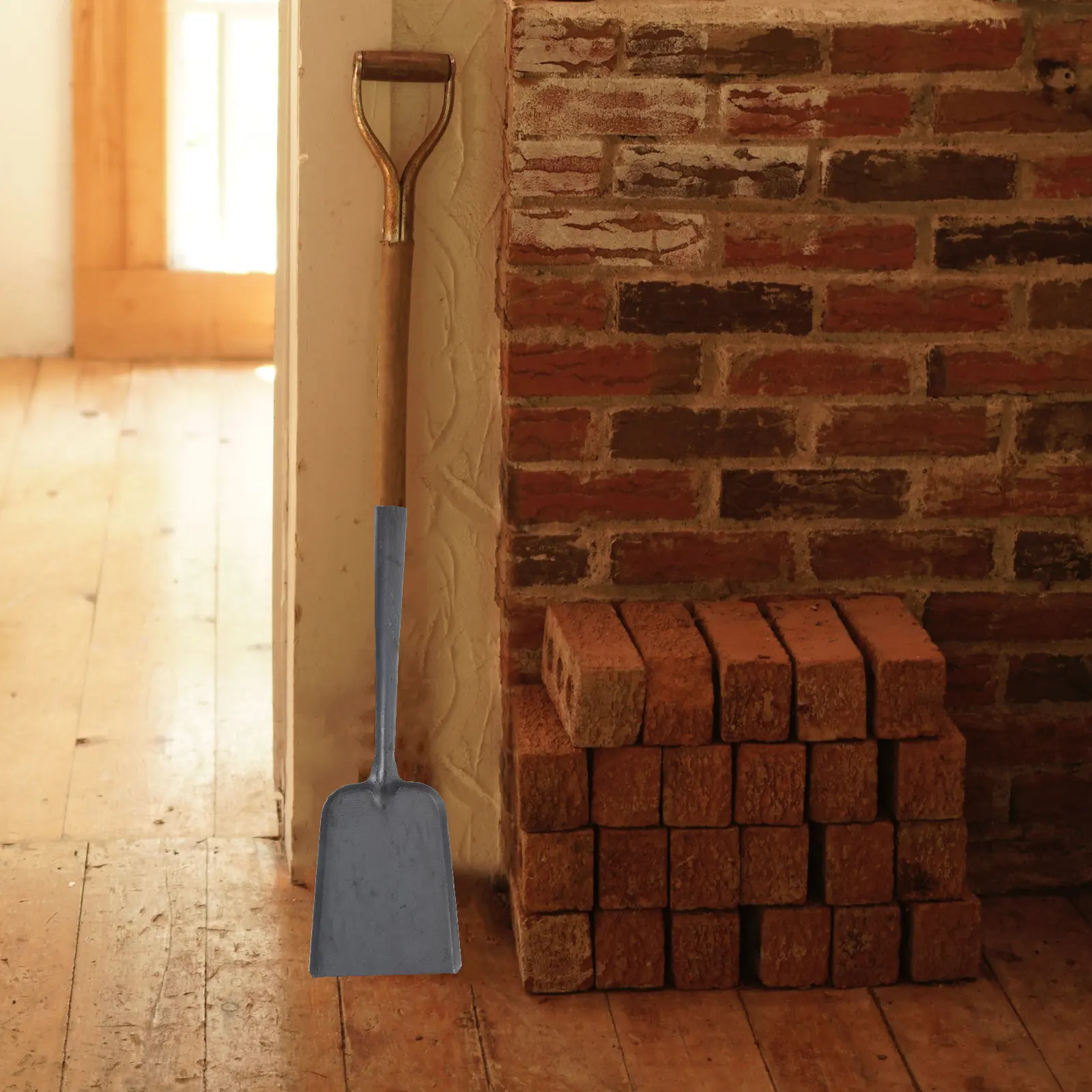 

2Pcs Heavy Duty Iron Ash Shovel Set for Fireplace Stove Bbq Coal Scooping Kitchen Cleaning Moistureproof Corrosion Resistant
