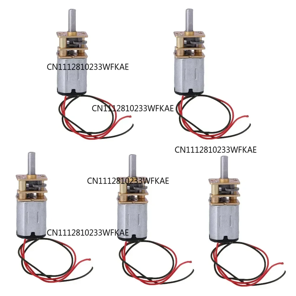 N20 Miniature DC Metal Gear Motor 3V-9V Low RPM High Torque 4WD Car Electric Screwdriver Door Lock Motor DIY Toy Gearbox