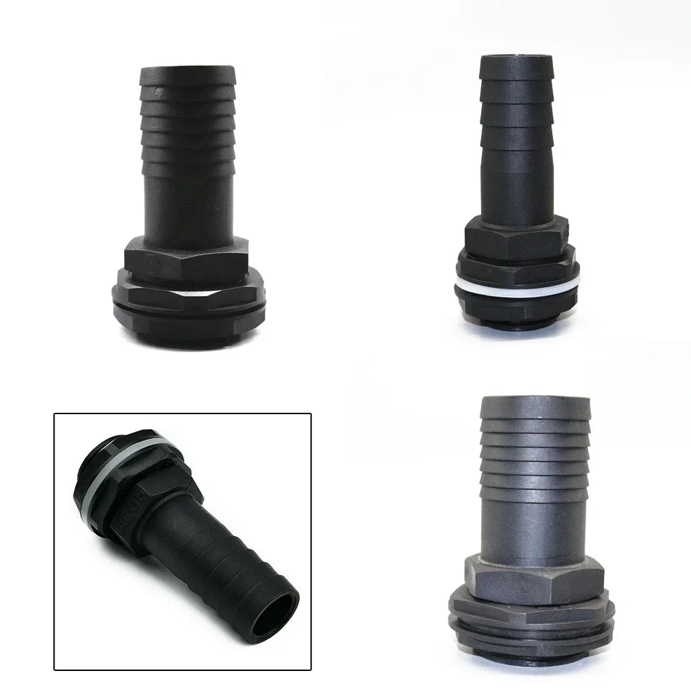 Water Butt/Tank 1in Overflow Connector With Nut & Washer For Garden Irrigation Water Tube Fittings Drain Joint Quick Connector