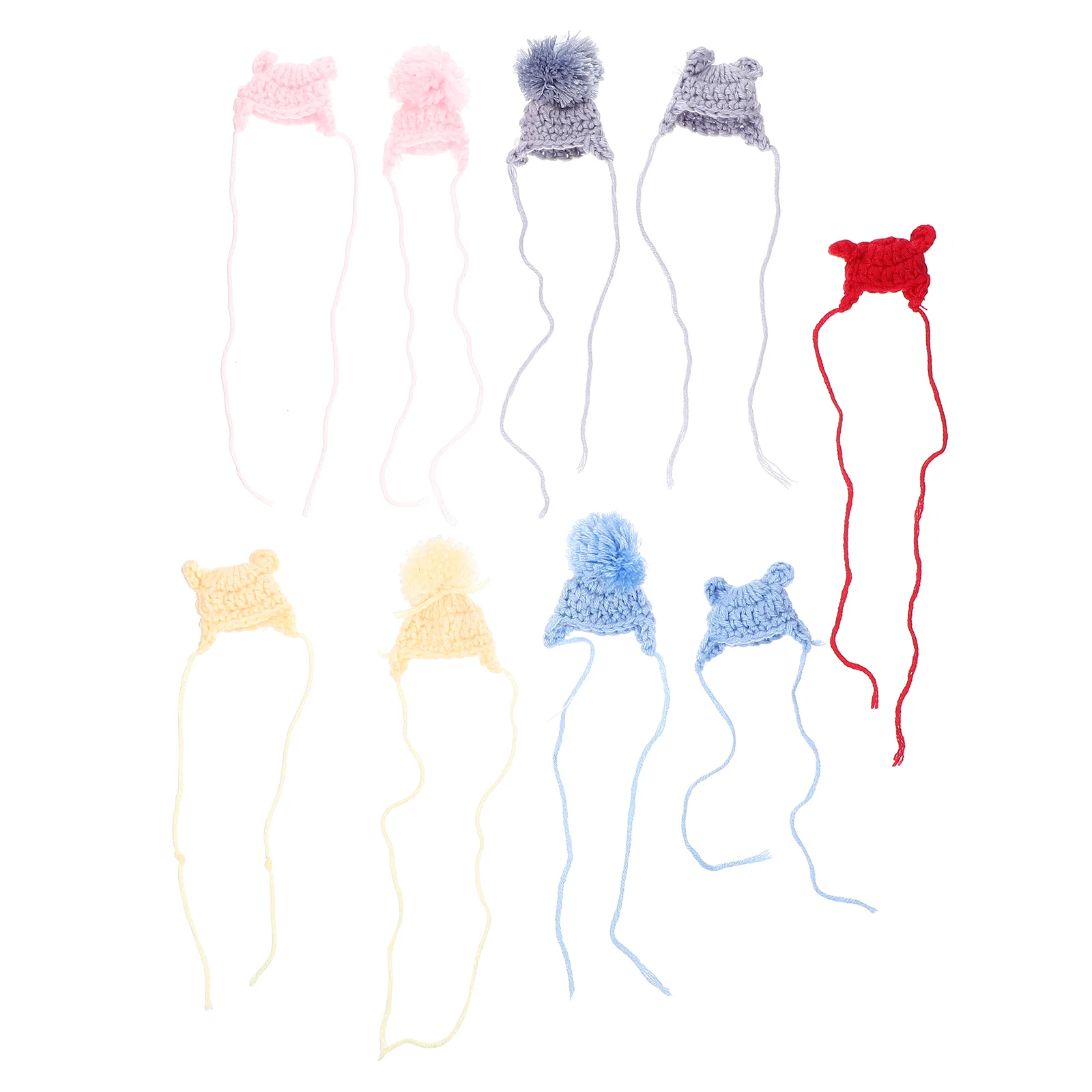 

9 Pcs Decorative Wool Hats DIY Baby Women Interesting Accessory Handmade Crafts Good Mood