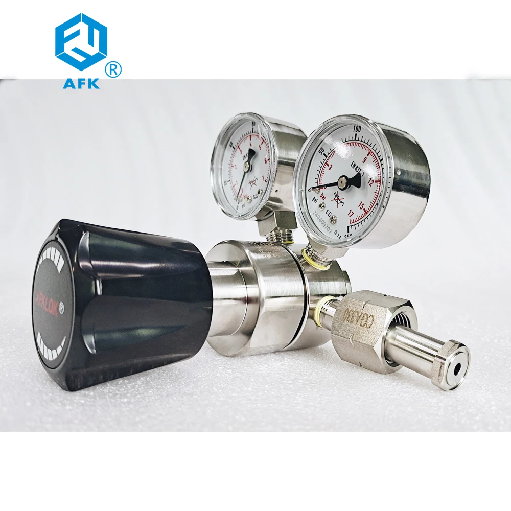 250PSI Industrial & Laboratory CO2 Argon Acetylene Chlorine Air Ammonia Hydrogen Gas Pressure Regulator