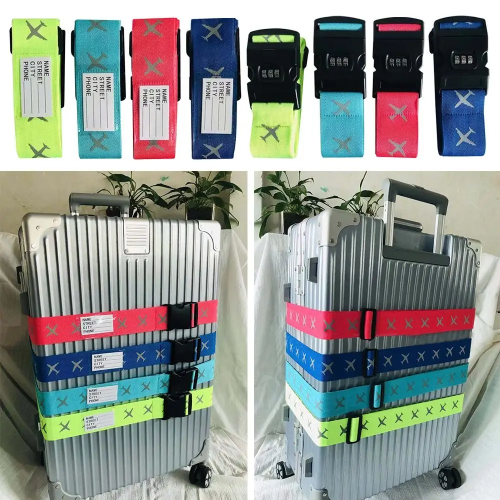 Travel Luggage Strap Adjustable Password Lock Packing Belt Baggage Secure Lock Anti-theft Luggage Strap Bundling Packing Belt