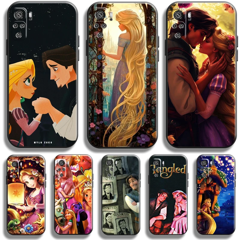 Disney Cartoon Tangled Phone Case For Xiaomi Redmi 13C 12 12C 10X 5G 10C 10 9 9A 9C 9AT 8 8A Note 9 8 Pro Liquid Silicone Shell