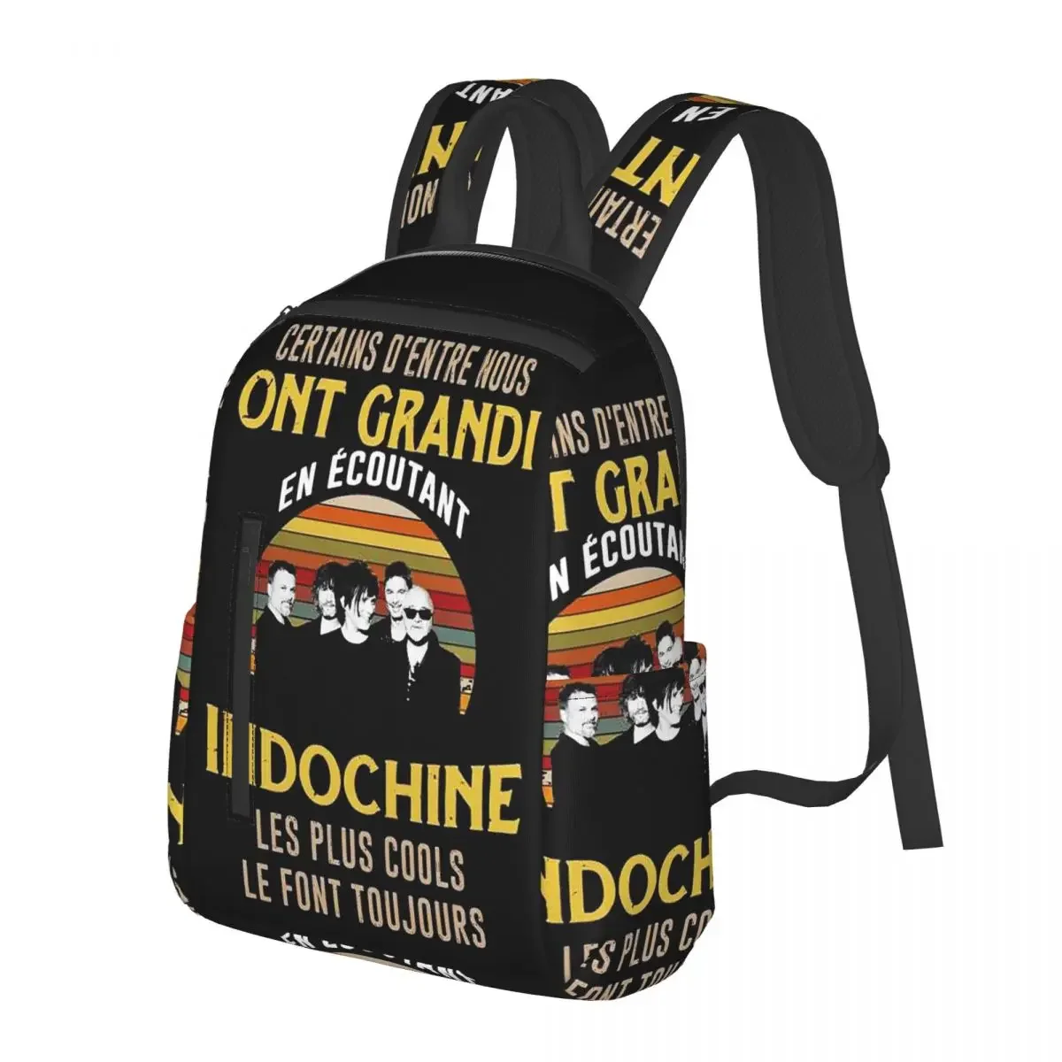 

Best Of Indochine Band Logo7 Exselna Genres Rock Student Backpack School Bag for Boys Girls Fashion Bookbag Shoulder Bags