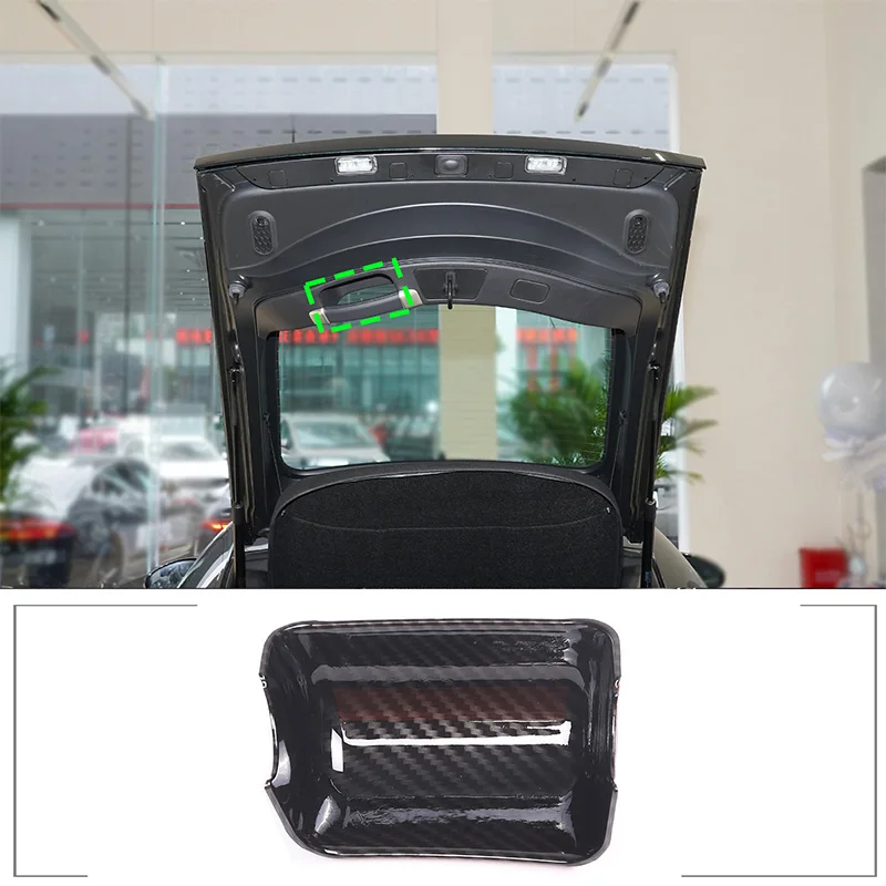 

For Jaguar F-TYPE 2013-2024 ABS Carbon Fiber Car Tailgate Handle Door Bowl Frame Cover Trim Sticker Car Accessories