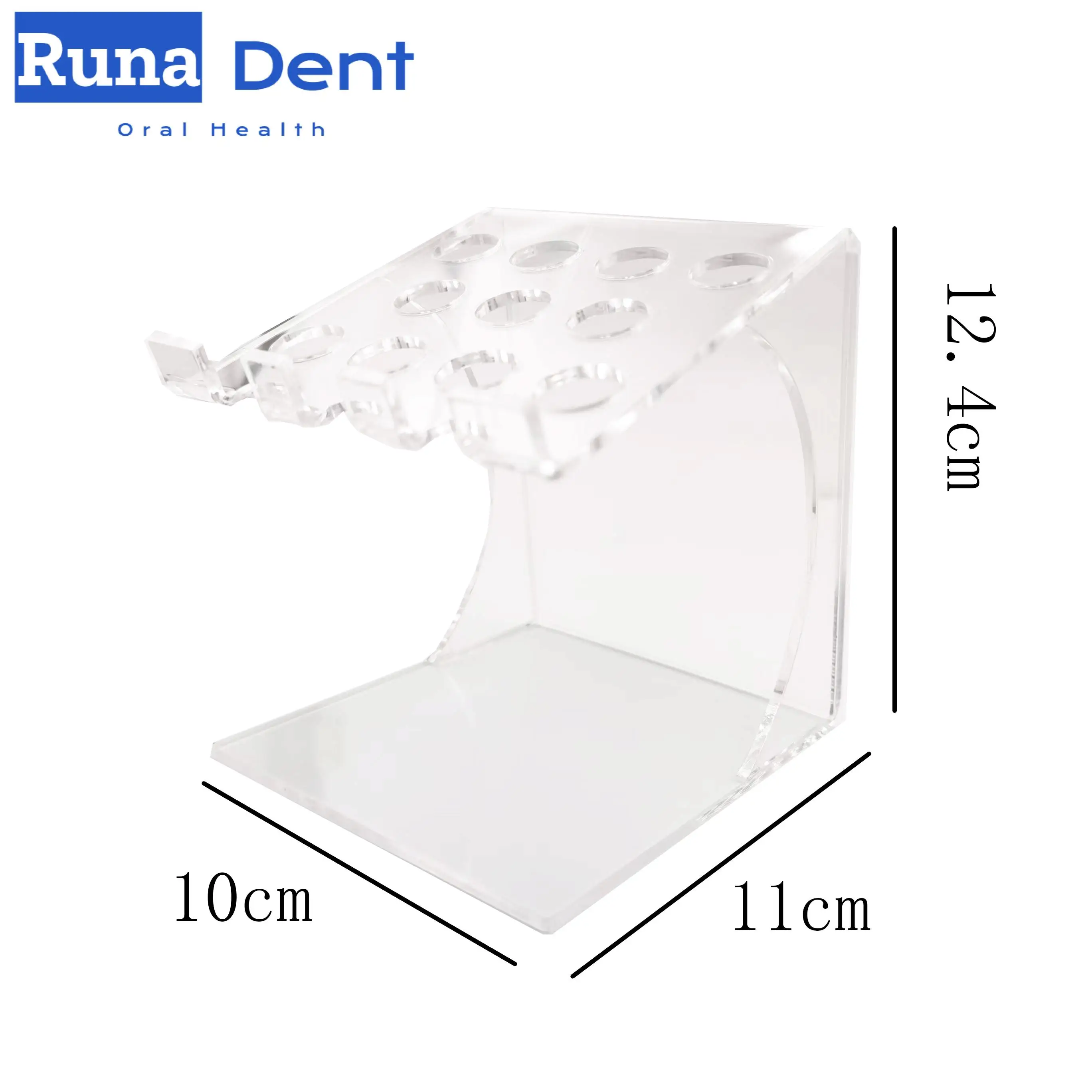 

11 Holes Dental Acrylic Composite Resin Placement Holder Stand Syringes Applicator Dispenser Storage Box Dentist Tool