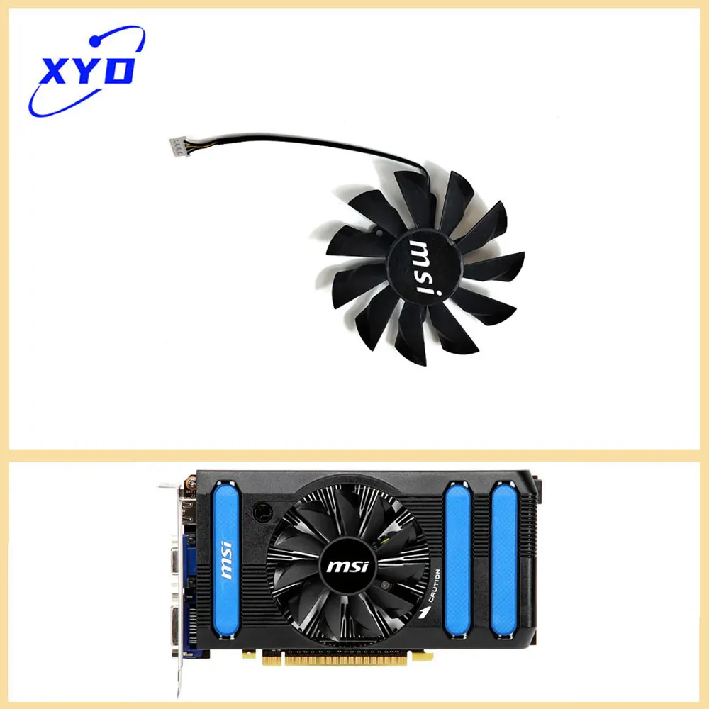Новый 87 мм 4-контактный охлаждающий вентилятор MSI N550GTX-Ti Blizzard, замена PLA09215B12M, охлаждающий вентилятор для MSI R6770 N550GTX-Ti N650 R7 250N450