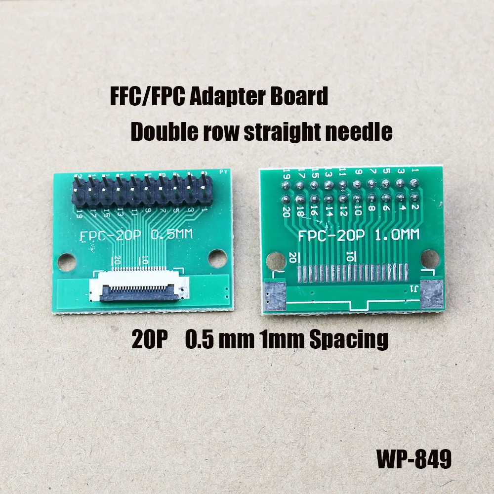 FPC/FFC Flat Cable Transfer Plate Is Directly Inserted DIY 0.5 mm 1mm Spacing Connector 6P/8P/12P/20P/30P/40P/60P WP-849