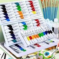 12/18/24 Vibrant Colors Acrylic Paint Set - 5ml Each, Multi-purpose for Artists, Students & DIY Projects - Ideal for Walls, Clot