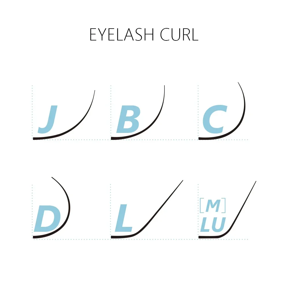 GLAMLASH J/B/C/D/L/LU Curl Lash Length 7-25mm Mixed In One Tray Eyelash Extension Individual Faux Mink soft False eyelashes