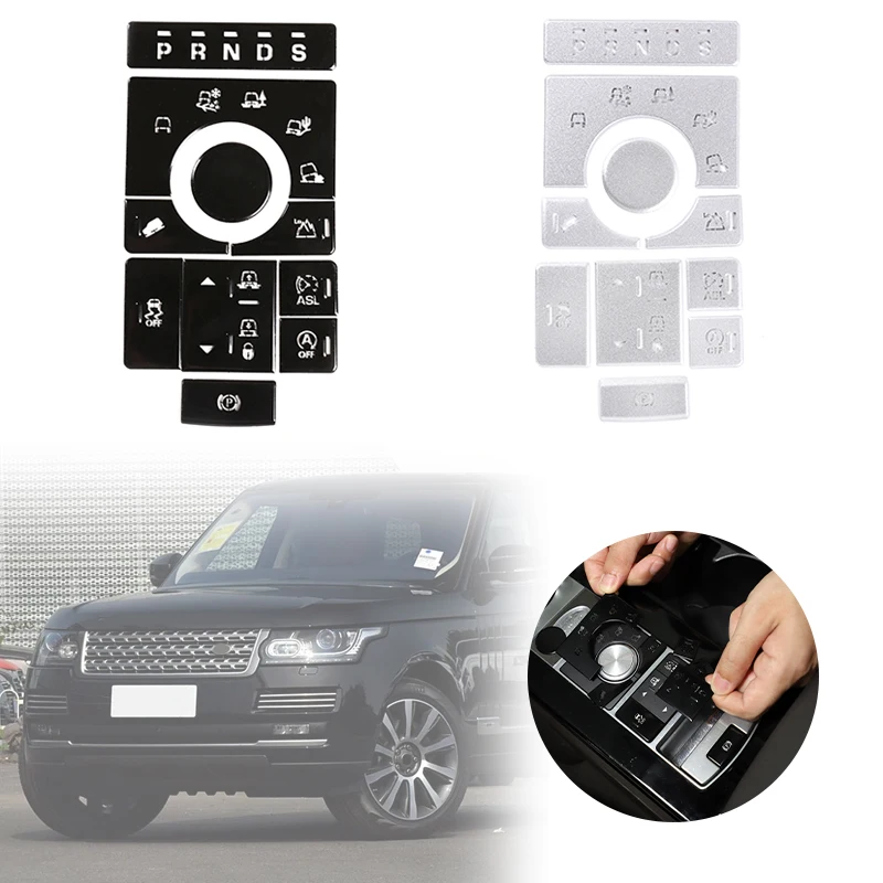 

Aluminum Alloy Car Center Console Terrain Mode Button Sticker Decorative Accessories For Range Rover Vogue 2015-2016