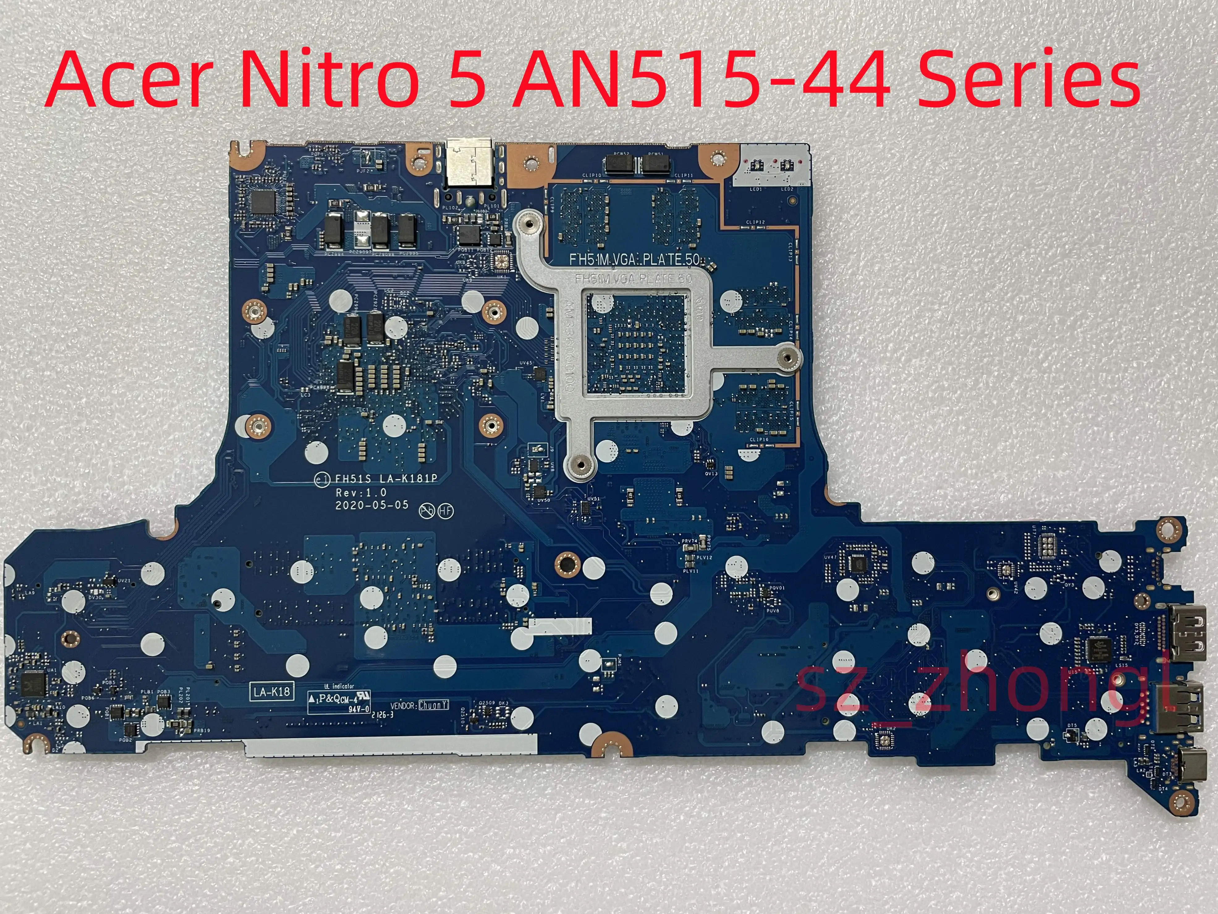 LA-K181P For Acer Nitro 5 AN515-44 Series AMD Ryzen 5 4600H GTX1650 4GB Laptop Motherboard NB.Q9G11.001