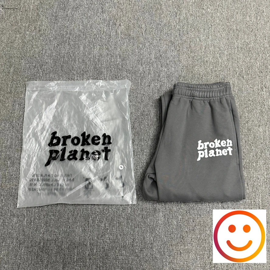 

Foam Print Logo Broken Planet Track Pants Men Women High Quality Cotton Clothes Streetwear Casual Jogger Trousers Sweatpants