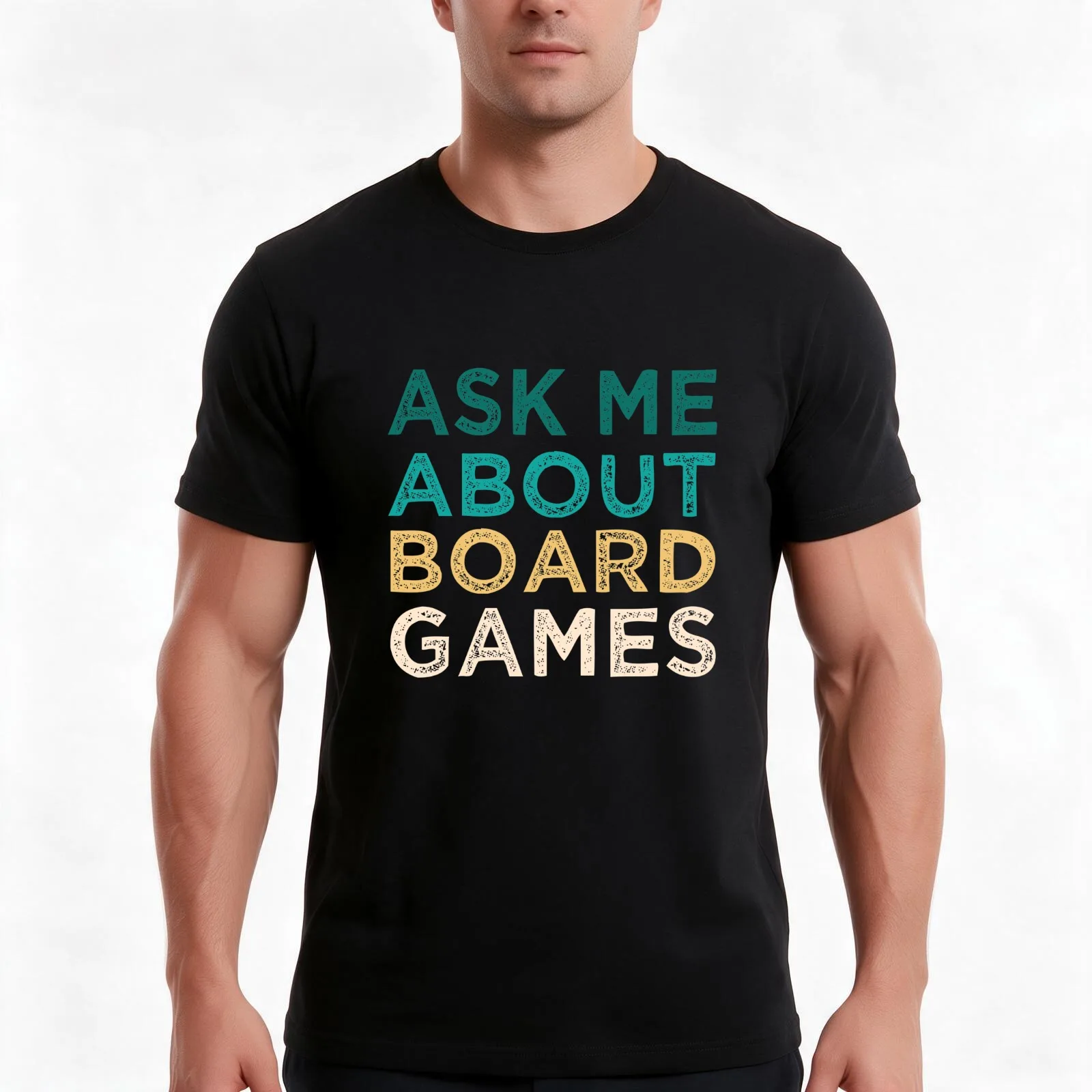 Ask Me About Board Games T-Shirt, Summer Casual Cotton Tee, Oversized Streetwear Tops, Vintage Graphic Print, Unisex Men Women
