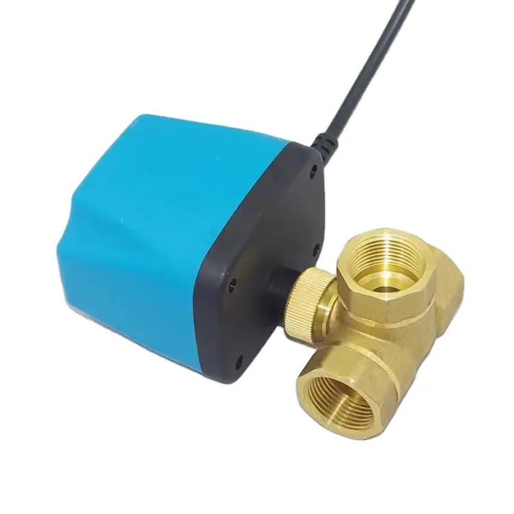 Best Selling DN40 Normally Closed Motorized Ball Valve Three Way 220V 12V 24V Two Wire Brass Electric Ball Valve with Actuator