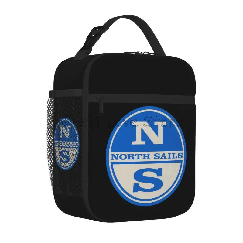 North Sails Print Insulated Lunch Bag Reusable Leakproof Portable Oxford Thermal Cooler Lunch Bento Box for Outdoor Work Travel