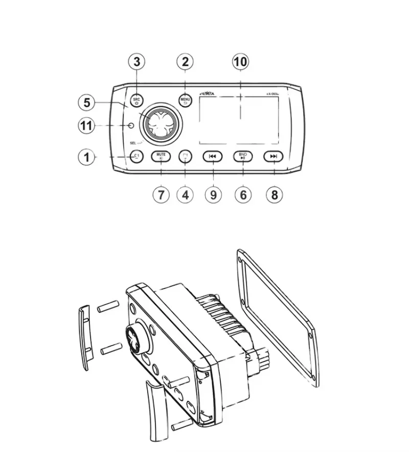 

Goods Marine New Marine Waterproof Stereo Receiver MP3 Player FM Radio with Controller